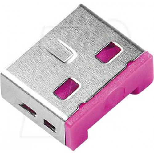 Cerradura de puerto, USB Tipo A, 100 piezas, rosa