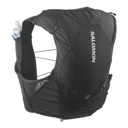 Chaleco de running unisex ADV SKIN 12 con bidones incluidos Salomon Negro