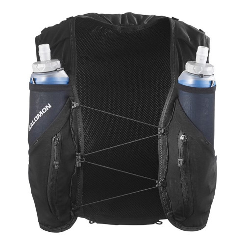 Chaleco de running unisex ADV SKIN 12 con bidones incluidos Salomon Negro