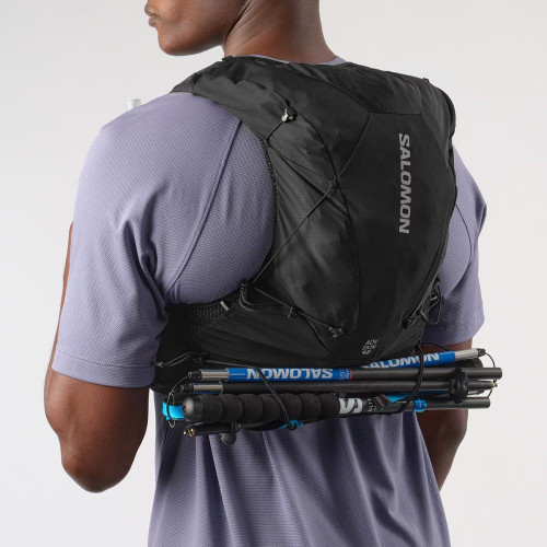 Chaleco de running unisex ADV SKIN 12 con bidones incluidos Salomon Negro