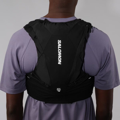 Chaleco de running unisex ADV SKIN 12 con bidones incluidos Salomon Negro