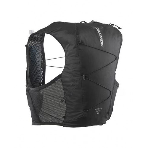 Chaleco de running unisex con bidones incluidos Active Skin 8 Salomon Negro