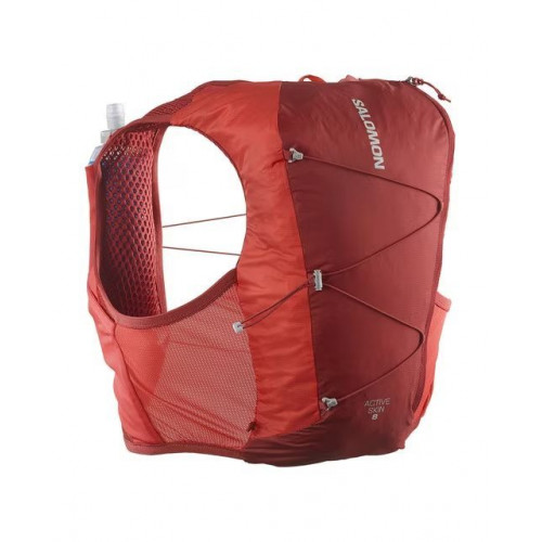 Chaleco de running unisex con bidones incluidos Active Skin 8 Salomon Rojo