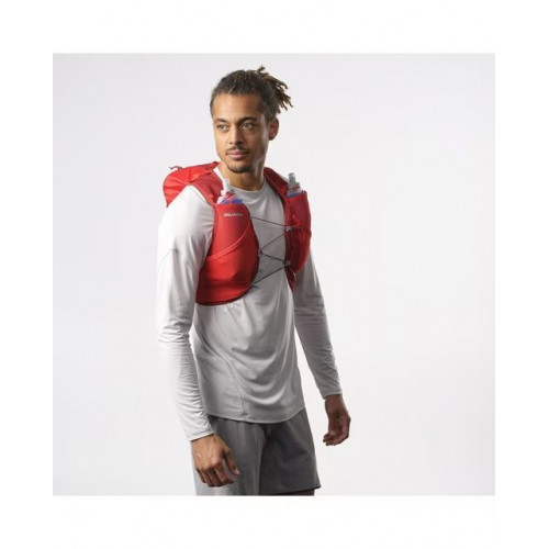Chaleco de running unisex con bidones incluidos Active Skin 8 Salomon Rojo