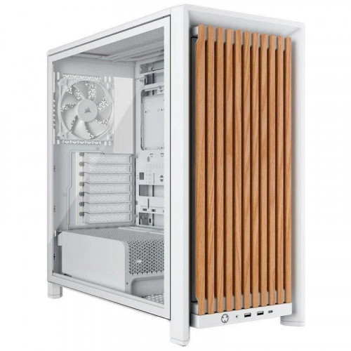 Chasis Corsair FRAME 4000D Wood RS blanco roble modular 4 ventiladores PWM