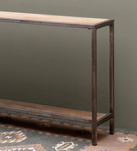 Chehoma Consola de metal gris