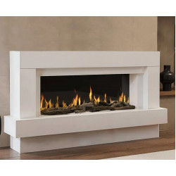Chemin'arte chimenea eléctrica de suelo linéa blanca