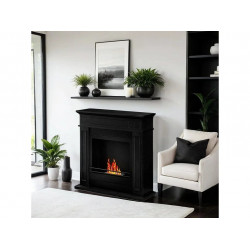 Chimenea de bioetanol Ala, 1.2 lt, 91x28x90h cm negro, superficie calefactable 30 m2, potencia (kW) 3