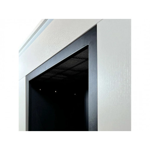 Chimenea de bioetanol de pie Michelangelo de madera blanca, 96 x 36 x 90 h, fabricada en Italia