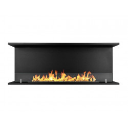 Chimenea de bioetanol empotrada TREVI 120, 3 lados, 3 lados abiertos, 120x50 cm