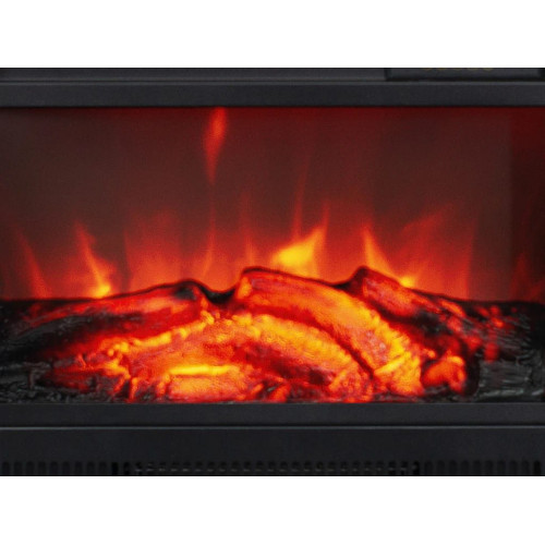 Chimenea eléctrica de suelo con manto - L. 61,1 x Pr. 25 x Alt. 76,6 cm - Blanco - ETORI