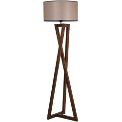 Chloe Lámpara de pie de diseño de madera y Tela