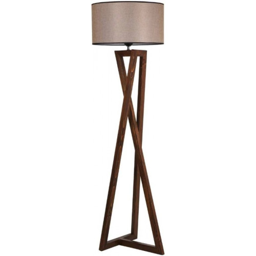 Chloe Lámpara de pie de diseño de madera y Tela