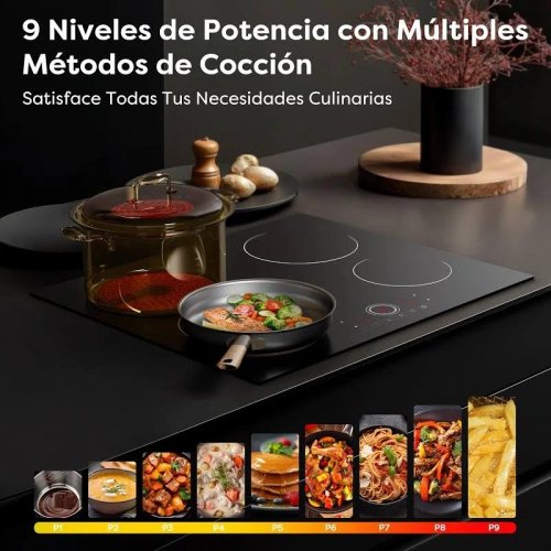 Ciarra Vitrocerámica Encastrable 60cm Para Cocina Familiar 4 Fuegos