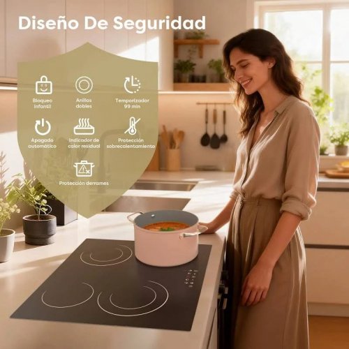 Ciarra x CDV 60 cm Electric Ceramic Hob 4 Zones