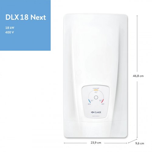CLAGE calentador de agua, 9,2 l/min, resistente a la presi&oacut