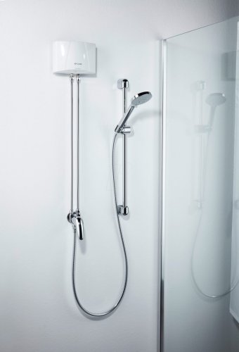 CLAGE calentador de agua + cabezal de ducha, 3,3 l/min, resisten