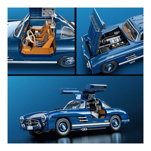 Coche de bloques de construcción Mercedes-Benz 300 SL Hot Wheels Mega