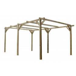 Cochera de madera CERLAND Henri para 1 coche 300 x 226 x 512 cm y 15.4 m²