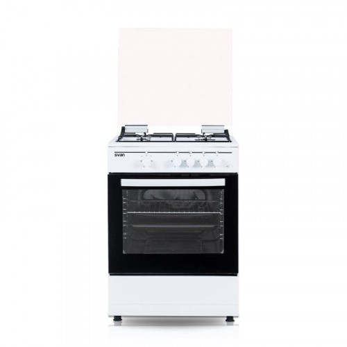 Cocina de gas Svan SKG4601 ancho 60 cm blanca 4 quemadores horno 59L