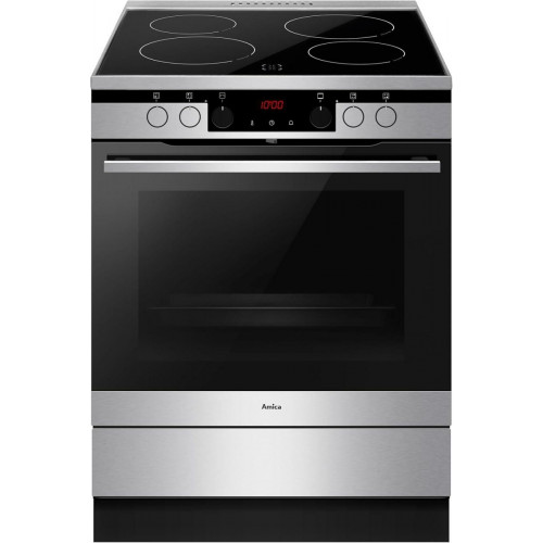 COCINA DE INDUCCION AMICA 4 FUEGOS + HORNO 77L PIROLITICO