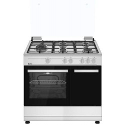 COCINA GAS ARTICA 90 CM INOX 5 QUEMADORES + HORNO 55L