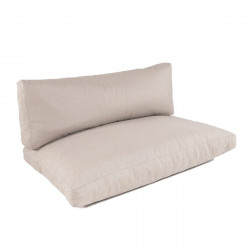 Cojín de asiento y respaldo para palet de exterior desenfundable en olefin marrón 250 g de alta calidad