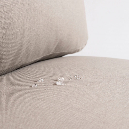 Cojín de asiento y respaldo para palet de exterior desenfundable en olefin marrón 250 g de alta calidad