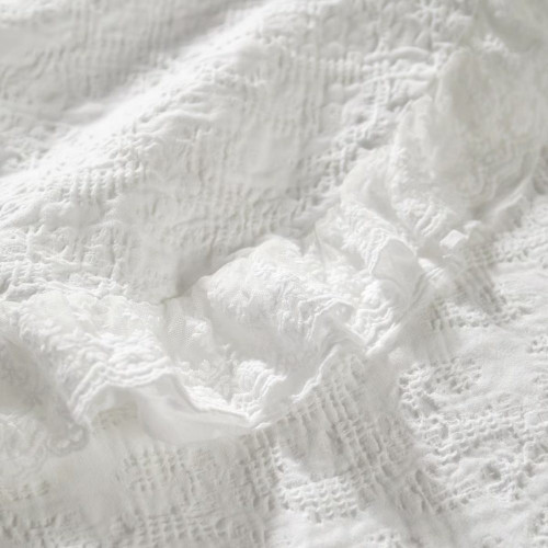 Colcha algodón Nicole EuroVolter Blanco