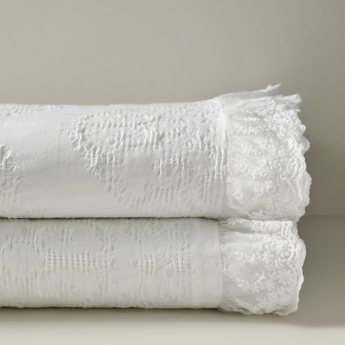 Colcha algodón Nicole EuroVolter Blanco
