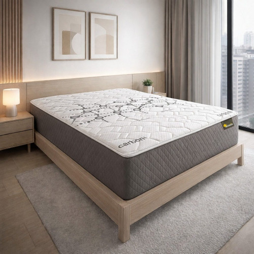 Colchón 30cm Viscoelástico 120x200 Alta gama | Ideal para Personas con Dolores de Espalda | Alta Firmeza | Carbono-Grafeno Anti-Stress