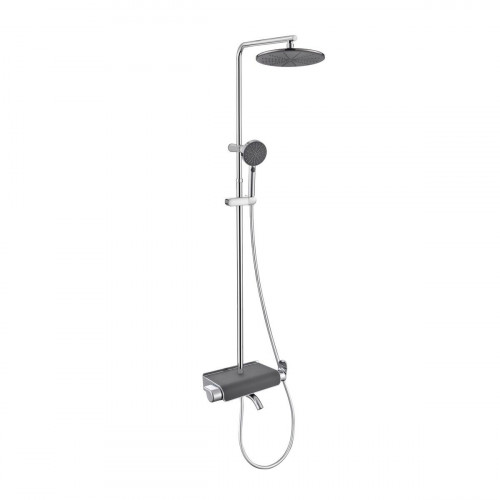Columna de bañera monomando SENSEA Easy gris cromado
