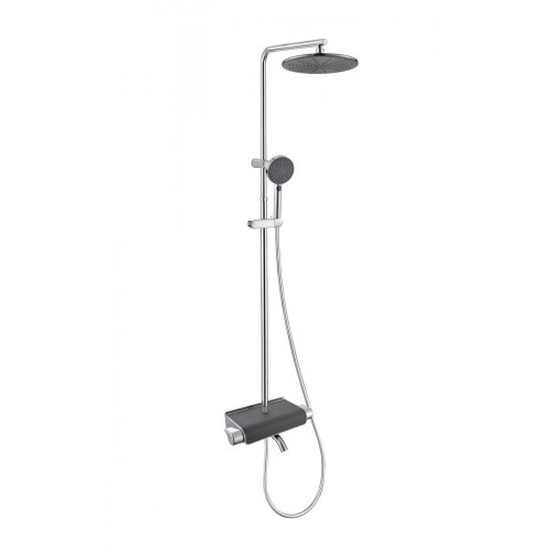 Columna de bañera termostática SENSEA Easy gris cromado