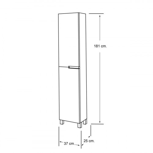 Columna de baño Alda olmo 35x181x25 cm