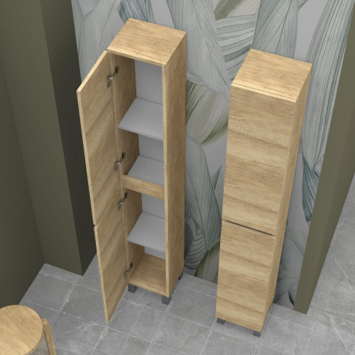 Columna de baño Espacio marrón 26.5x181x23 cm