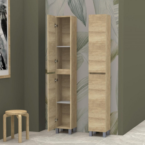 Columna de baño Espacio marrón 26.5x181x23 cm