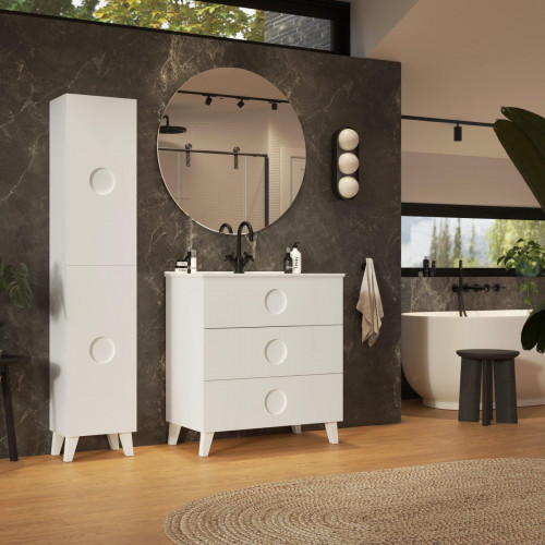 Columna de baño New Sphere blanco 35x161x30 cm