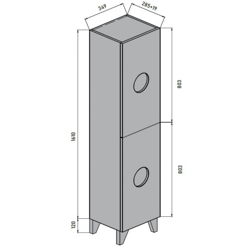 Columna de baño New Sphere blanco 35x161x30 cm