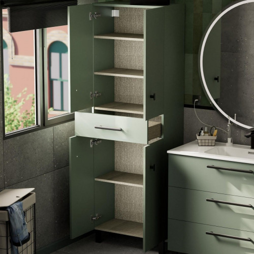 Columna de baño REMIX2 verde mate 60x168.2x31.8 cm