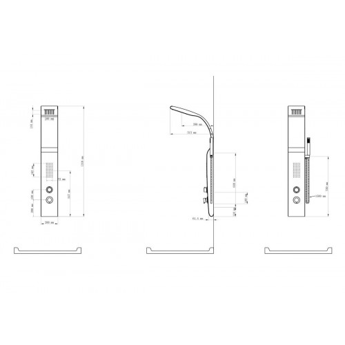 Columna de ducha hidromasaje monomando SENSEA Evodi blanco