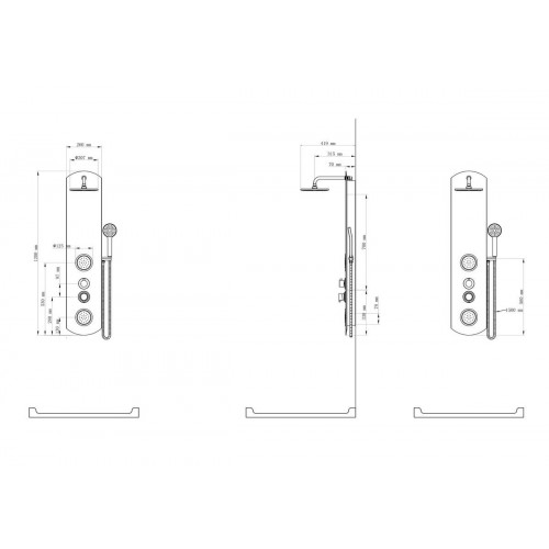 Columna de ducha hidromasaje monomando SENSEA Moa 3 blanco