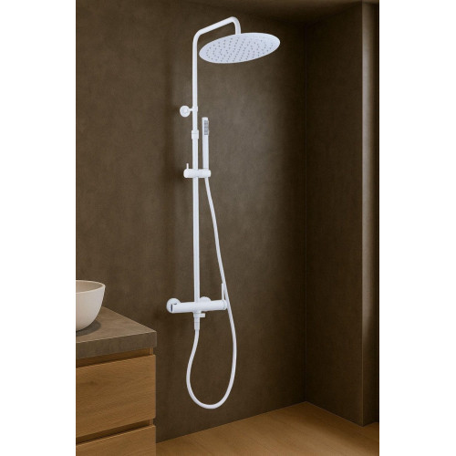 Columna de ducha monomando ESSEBAGNO Envol blanco