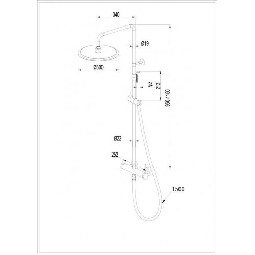 Columna de ducha monomando ESSEBAGNO Envol blanco