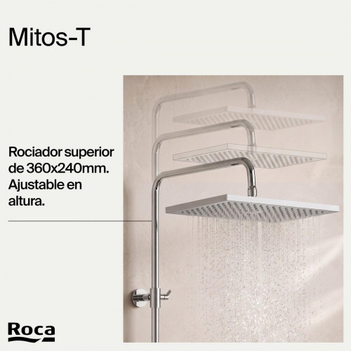 Columna de ducha monomando ROCA Mitos Plus cromado