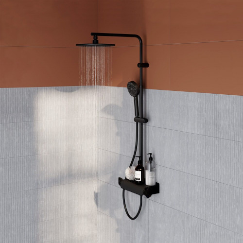 Columna de ducha monomando SENSEA Easy negro