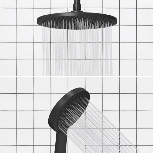 Columna de ducha monomando Sensea Essential negro