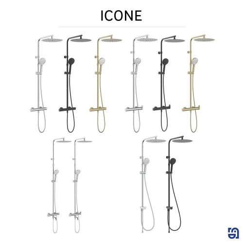 Columna de ducha sin grifo SENSEA Icone cromado