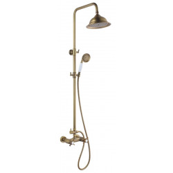 Columna de ducha termostática EDOUARD ROUSSEAU Retro amarillo/dorado