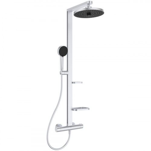 Columna de ducha termostática IDEAL STANDARD Alu+ plata cepillado