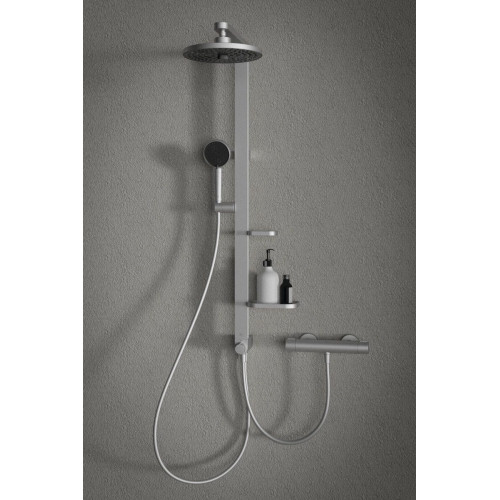 Columna de ducha termostática IDEAL STANDARD Alu+ plata cepillado